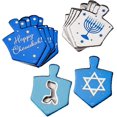 thumbnail image 3 of Rite Lite BD-13178 2.5 in. Chanukah Tablescatters Chopboard Foiled Dreidels, Blue - 20 Piece, 3 of 6