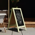 thumbnail image 3 of Flash Furniture Canterbury 40" x 20" Vintage Wooden A-Frame Magnetic Indoor/Outdoor Chalkboard Sign, Freestanding Double Sided Extra Large Message Board, Green, 3 of 12