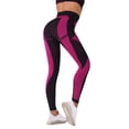 thumbnail image 5 of TWZH Women Color Block Elastic Hip Lift Up Tight High Waist Leggings Buttoms, 5 of 6