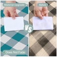 thumbnail image 3 of Rectangle Waterproof Vinyl Table Cloth, Buffalo Flannel Backed Tablecloth, Wipeable Plastic Table Cover for Dinner, Kitchen, Outdoor (60" x 120", Turquoise and White), 3 of 8