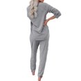 thumbnail image 3 of SUNSIOM Woman Home Leisure Two-piece Set, Long Sleeves + Trouser, 3 of 5