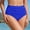 Blue, variant on Conairie Womens Bikini Bottoms Solid High Waisted Full Coverage Swimsuit Ruched Scrunch Swim Bottom M