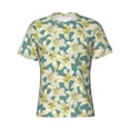 thumbnail image 4 of Vsdgher Lilies Flowers Print Men's Dry Fit Mesh Athletic Shirts Moisture Wicking Tennis T-Shirt Tops, 4 of 9