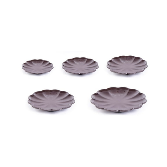 Pretyzoom Portable Coffee Round Plate Frosted Cherry Blossoms Design for Kitchen