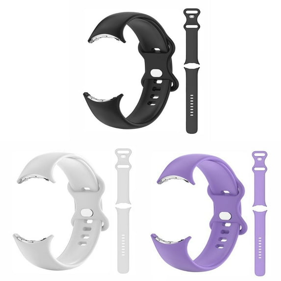 BXUXOHS (1Pack/3Pack) Elastic Silicone Band for Google Pixel Watch Bands for Women Men, No Gap Adjustable Sport Wristbands Strap Accessories for Google Pixel Watch