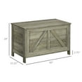 thumbnail image 3 of HOMCOM 19" Farmhouse Storage Chest Organizer, Gray, 3 of 8