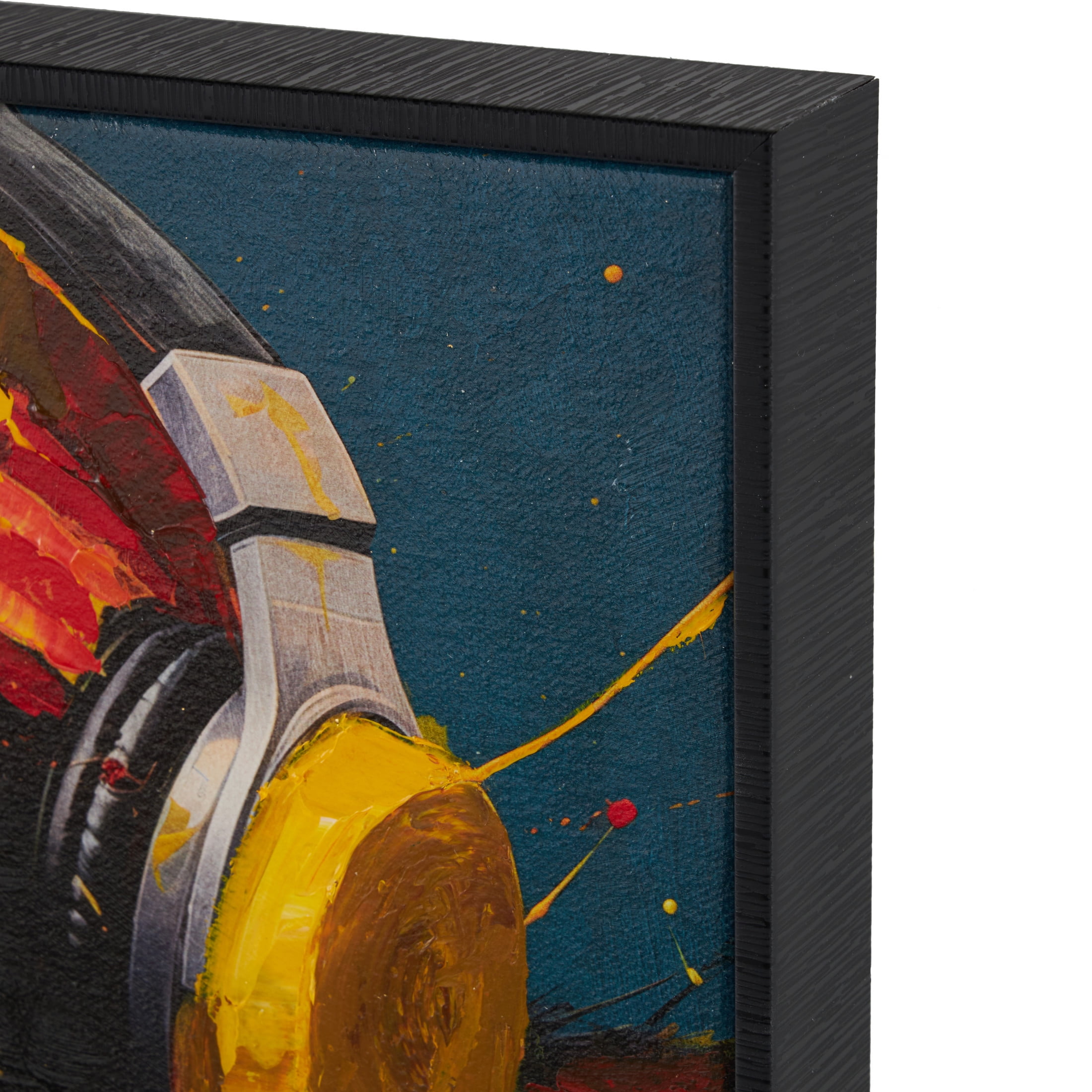 13" x 17" Business Monkey Framed Wall Art with Cigar and Headphones, by DecMode (2 Count)