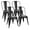 Black, variant on Xayoca Metal Dining Chairs Indoor-Outdoor Use Stackable Side Chairs with Back Industrial Kitchen Classic Trattoria Chair Set of 4 (Black)