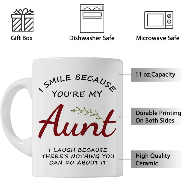 Best Aunt Ever 11 ounce Coffee Mug - Tea Cup - Hot Chocolate Mug - Bir –  Island Dog T-Shirt Company
