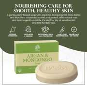 Madina Argan and Mongongo Oil Moisturizing Soap Bars, Hydrating and Nourishing Skincare, 3.5 oz Each, 6 Pack