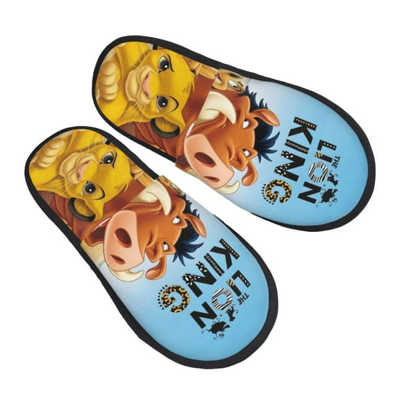 Lion King Slippers for Women Men Cotton Home Slippers Soft Fleece For Indoor Outdoor