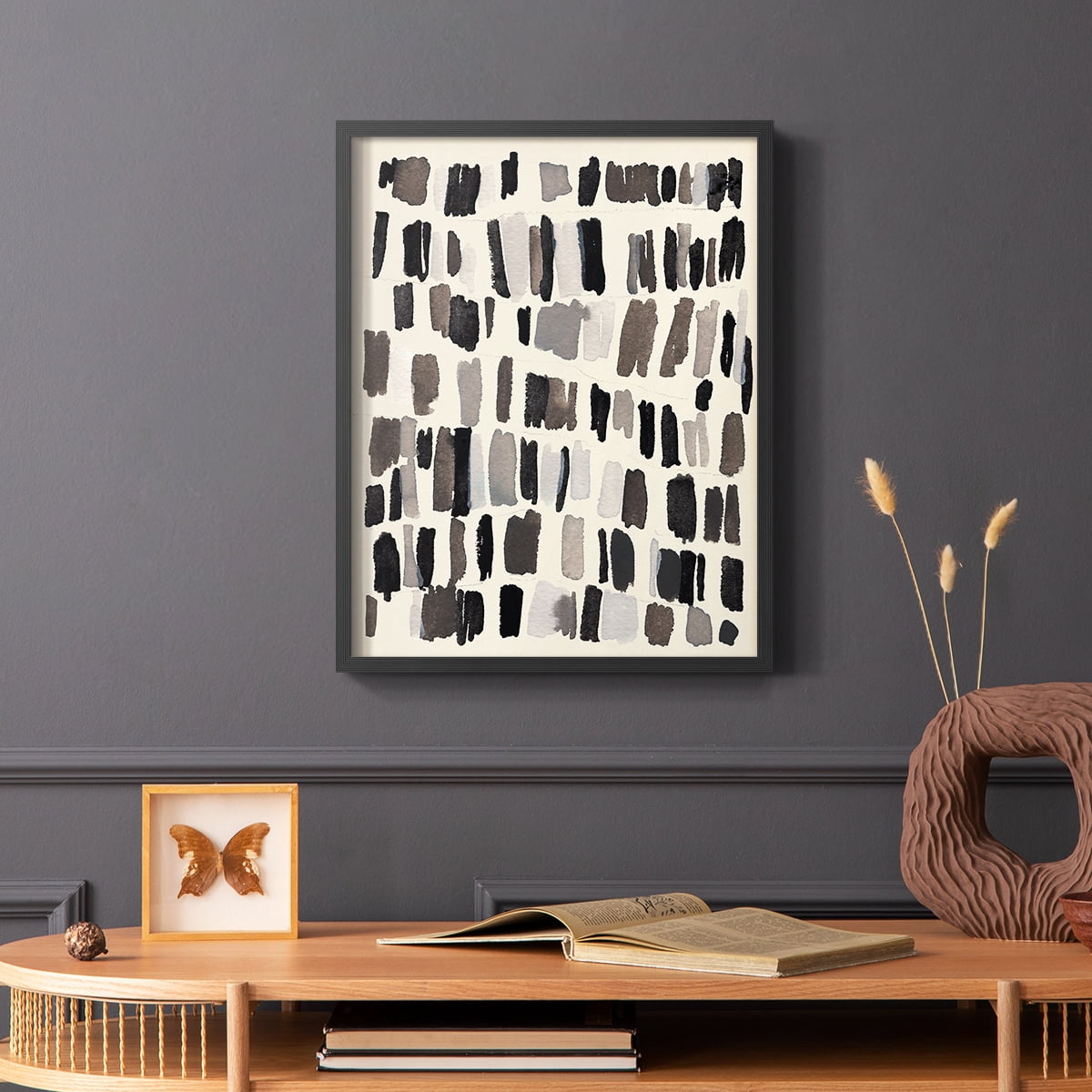 Chalk and Flint III Framed Print in Black Solid Wood Framed Print No Nail Hanging
