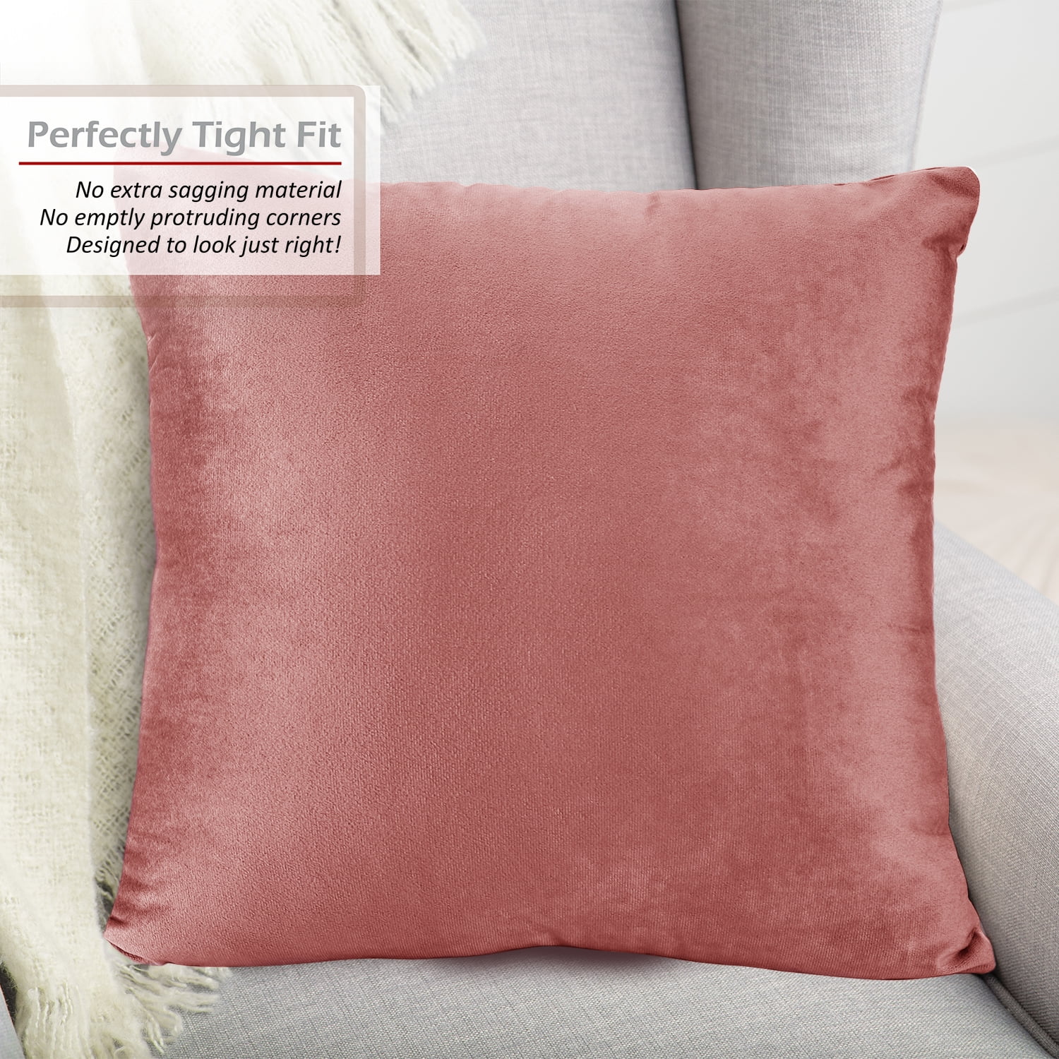  Soleebee Set of 2 Throw Pillow Covers Soft Cozy Velvet