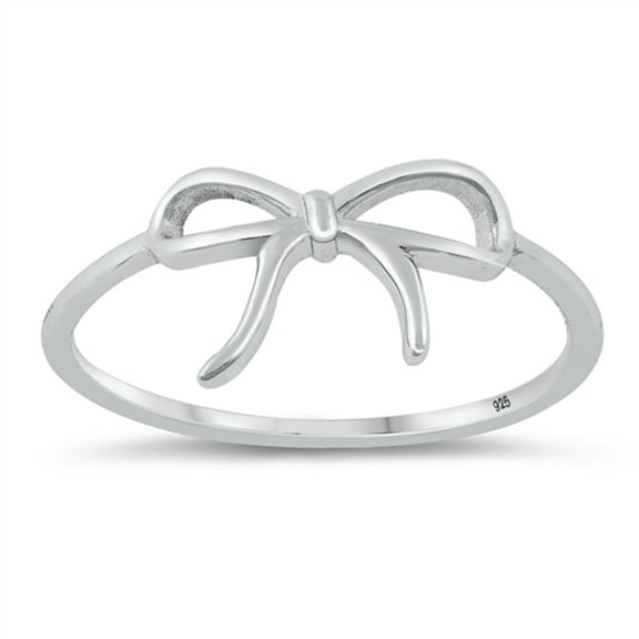 Ribbon Knot Infinity Loop Gift Ring .925 Sterling Silver Band Jewelry Female Male Unisex Size 8