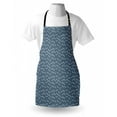 thumbnail image 3 of Dragonfly Apron Tropical Wildlife Pattern Japanese Style Oriental Nature Inspired Pattern, Unisex Kitchen Bib Apron with Adjustable Neck for Cooking Baking Gardening, Slate Blue White, by Ambesonne, 3 of 3