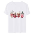 thumbnail image 4 of Meichang T-Shirts de la Saint-Valentin pour Femmes Mignons Cœur Graphique T-Shirts Manches Courtes Col Rond Cadeau de Saint-Valentin Tee Décontracté Cœurs Hauts, 4 of 6