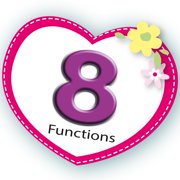 Lissi: 16 Interactive Baby Doll Alexa - Pink-Grey-Polka Dot-Bow Outfit & Hat, Sounds & Moving Face, Bottle & Pacifier, Roleplay Toy, Kids-Toddlers 2+