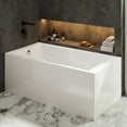 thumbnail image 4 of Claire 60" x 32" Left-Hand Drain Drain Alcove Tub with Corner Apron, 4 of 13