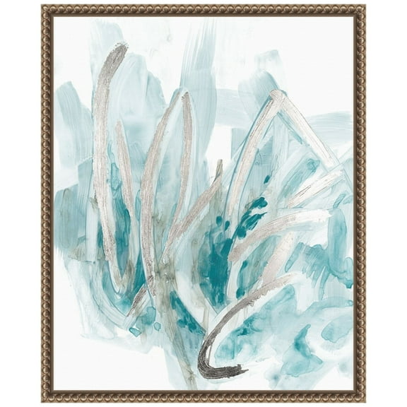 Amanti Art Embellished Aquatic Energy II Framed Canvas Wall Art Print