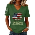 thumbnail image 2 of 250 Anniversary USA V Neck Shirt for Women 250th Birthday Patriotic American Flag T-Shirt, 2 of 4