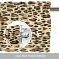 thumbnail image 6 of Leopard Kitchen Curtain Valances for Windows Farmhouse Short Curtains, Brown Animals Art Modern Farmhouse Rod Pocket Valance Curtain for Bedroom Cafe Living Room 42"x12", 6 of 8