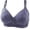 Dark Blue, variant on Gymayou Full Coverage Cotton Wireless Bra for Older Ladies No Underwire Comfort Support Bra Breathable Side Shaping Bras Hot Pink M