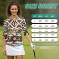 thumbnail image 7 of Uorisanigo Western Tribal Womens 3/4 Long Sleeve Golf Polo Shirts Versatile Fashion Women's Dry-Fit Golf Polo Shirts with Zipper Comfortable Relaxed Quick Dry Outing Wear Size XL, 7 of 7
