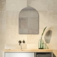 thumbnail image 5 of Shadwell Collection Frameless Arched Top Tilt Mirror with Beveled Edge in Satin Brass, 5 of 5