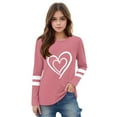 thumbnail image 3 of Riecok Valentine's Day Kids T shirts Crew Neck Short Sleeve Toddler Kids Girls Comfortable Shirt Kids Clothes Toddler Kids Girls Summer Tops Watermelon Red 9 T, 3 of 6