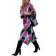 thumbnail image 2 of VISgogo Vestido casual para mujer, colorido, estampado geométrico, manga larga, medio cuello alto, vestido largo suelto VISgogo moda, 2 of 9