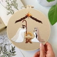 thumbnail image 5 of Vintage Religious Hand Embroidery Diy Handmades Fabric Material Kit Creatives Needlework Embroidery, 5 of 5