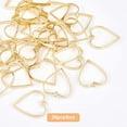 30pcs Heart Shape Pendants - Open Back Bezel Charms with Zinc Alloy ...