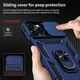 thumbnail image 3 of for iPhone 12 Pro Max Case with Camera Lens Cover, HD Screen Protector, 10 FT Military Grade Drop Protection, Magnetic Ring Holder Kickstand Protective Phone Case for iPhone 12 Pro Max ,Navy Blue, 3 of 6
