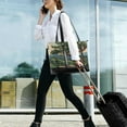 thumbnail image 5 of FORMRS Canvas Laptop Tote Bag for Women with 15.6" Computer Compartments Shoulder Handbag, Retro Pine Tree, 5 of 7
