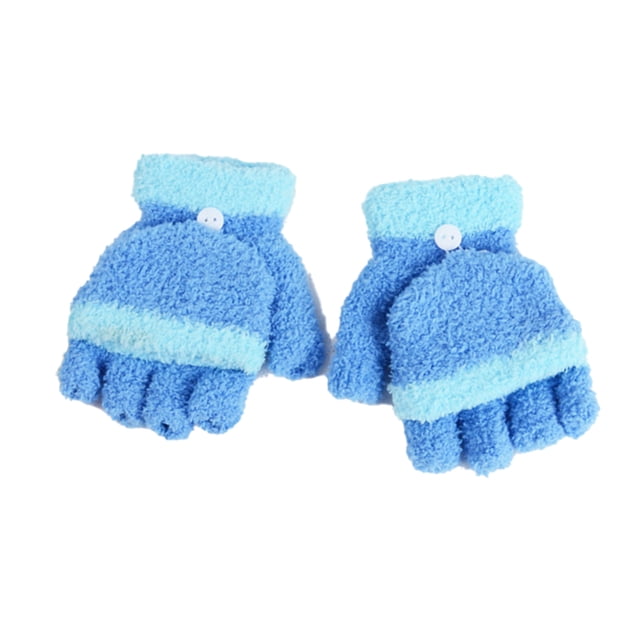 Guantes sin dedos Qarigey Azul claro para niños