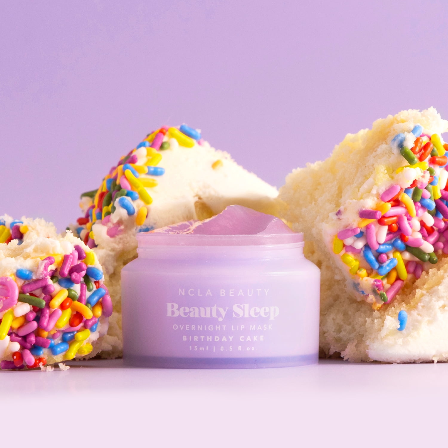 NCLA Beauty Beauty Sleep Overnight Lip Mask, Birthday Cake, 15 ml