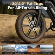 GLOBALKEEP Electric Dirt Bike for Adults, 20x4.0 Fat Tire Off-Road Ebike, 48V/15.6Ah Detachable Battery, Peak 1500W Motor Ebike, 7-Speed, UL2849