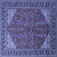 thumbnail image 1 of Ahgly Company Machine Washable Indoor Square Oriental Blue Industrial Area Rugs, 3' Square, 1 of 4