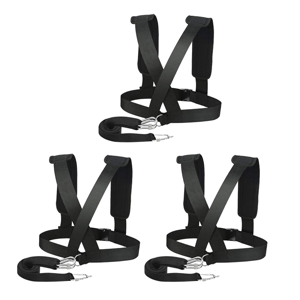 3x Workout Pull Resistance Strap Vest Strength Speed Training Sled Harness 