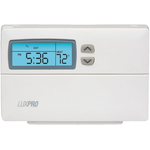 Lux Pro PSP511LC Programmable 5-2 Day Thermostat for Home Use; 1 Heat, 1 Cool