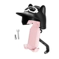 thumbnail image 2 of Soporte para teléfono de motocicleta con mini visera para casco, universal para smartphones de 4,7 a 7,2 pulgadas, soporte estable para bicicletas. Rosa Negro, 2 of 8