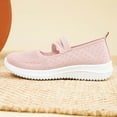 thumbnail image 5 of Miluxas Womens Mary Jane Flats, Breathable Comfort Round Toe Low Heel Slip-on Light Weight Walking Shoes Pink 9(42), 5 of 9