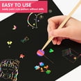 thumbnail image 3 of 100 Pcs Outils de Stylet en Bois Papier à Gratter Dessin Stylet en Bois Bâtons en Bois, 3 of 8
