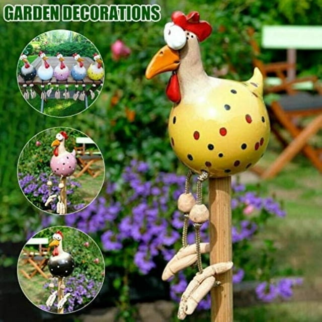 Artesanía decorativa, decoración de jardín, pollo de cerámica, decoración de jardín, adorno de pollo de cerámica, eficiencia óptima