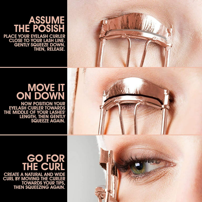 Compact Eyelash Curler for Women Designed to Dramatically Curl Eyelashes -  Premium Eye Lash Curler That Does not Pinch or Pull Your Lashes