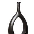 thumbnail image 2 of Jarrón de cerámica de estilo nórdico, diseño hueco, colección minimalista, flor decorativa. Negro, 2 of 7