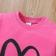 thumbnail image 4 of Toddler Outfits for Girls Boy Girls' Valentine'S Day Long Sleeve Heart Print Sweatshirt Jogger Pants Baby Girl Clothes Hot Pink 18 Months-24 Months, 4 of 7