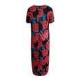 thumbnail image 4 of GYUJNB Robes Maxi d'Été à Bretelles pour Femmes, Aguichant, Col Croisé, Teinture sur Nœuds, Longues, Rouges, 4 of 6