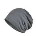 thumbnail image 4 of Gorro tipo jersey de invierno para hombre y mujer, de color liso, de algodón, tejido para exteriores, con protección para las orejas, resistente al viento, cálido, para curar el frío, 4 of 4