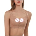thumbnail image 3 of Fartey Women's Lace Bras No Wire Lift T-shirt Bras Seamless Padded Bralettes Shapewear Daily Full Figure Bras, 3 of 4